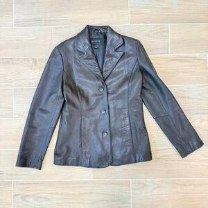 90s Pritti Kristen Blake x Nordstrom Buttery Smooth Leather Blazer Jacket XS